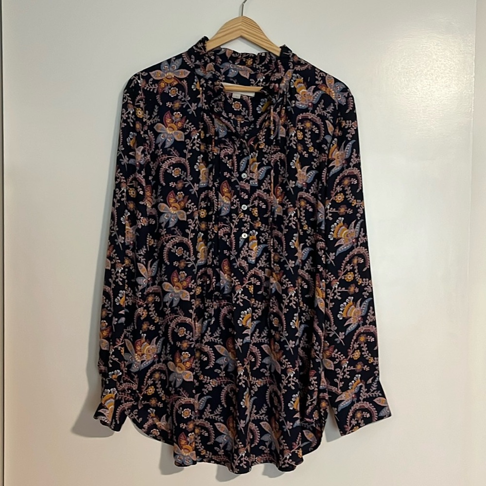 Ann Taylor LOFT tunic, Henley top paisley XL